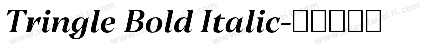 Tringle Bold Italic字体转换